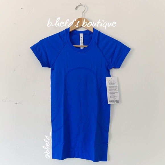 lululemon athletica Tops - lululemon Swiftly Tech Short Sleeve Shirt 2.0 Blazer Blue Tone Size 2 New NWT